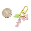 Cherry Quartz Glass Chips Pendant Decorations HJEW-JM03258-02-3