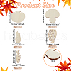 Olycraft 100Pcs 5 Styles Unfinished Wooden Cutouts WOOD-OC0002-89-2