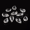 Faceted Teardrop Transparent Glass Pendants EGLA-R085-03-4