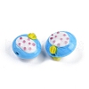 Handmade Lampwork Bumpy Beads Strands LAMP-Q002-02F-3