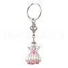 Acrylic Imitation Pearl Keychain KEYC-MZ00030-01-2