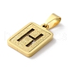 304 Stainless Steel Alphabet Pendants STAS-S152-01G-H-2