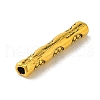 Tibetan Style Alloy Carved Flower Tube Beads TIBEB-L007-05AG-2