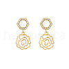 Flower Dangle Earrings Micro Pave Cubic Zirconia for Women WH7230-1