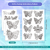 4 Sheets 11.6x8.2 Inch Stick and Stitch Embroidery Patterns DIY-WH0455-072-2