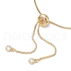 Round Natural Mixed Gemstone Macrame Pouch Link Bracelets BJEW-JB10653-01-5