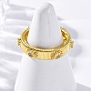 Brass Micro Pave Clear Cubic Zirconia Cuff Rings for Women RJEW-Q009-11G-1