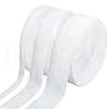 FINGERINSPIRE 3 Rolls 3 Styles Polyester Ribbon with Glitter Powder OCOR-FG0002-55-1