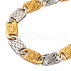 201 Stainless Steel Mariner Link Chain Bracelets BJEW-B078-59GP-2