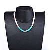 Handmade Polymer Clay Heishi Beaded Necklaces NJEW-JN02723-5