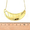 Brass Big Horn Pendant Box Chain Necklaces NJEW-L068-01G-5