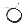 Coconut & Non-magnetic Synthetic Hematite Braided Bead Bracelet BJEW-PH01415-02-1