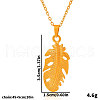 Stainless Steel Leaf Pendant Necklaces for Women DL2370-1-3