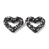 Heart Shape Polymer Clay Rhinestone Beads CLAY-NH0001-09B-04-1