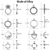 80 Set 8 Styles Tibetan Style Alloy Toggle Clasps TIBE-CJ0001-21-2
