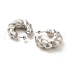 Rack Plating Brass Stud Earrings EJEW-M240-11P-2