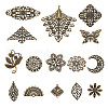 Iron Filigree Pendants & Filigree Joiners Links & Beads Caps IFIN-TA0001-25-1