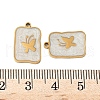 304 Stainless Steel Enamel Pendants STAS-V015-57G-3