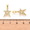 Brass Micro Pave Cubic Zirconia Pendants KK-N257-63G-3