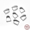 Anti-Tarnish Rhodium Plated 925 Sterling Silver Pendant Bails STER-L057-078S-3
