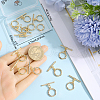 Beebeecraft Brass Toggle Clasps KK-BBC0013-60G-3