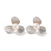 Anti-Tarnish Sterling Silver Stud Earrings EJEW-C087-08B-P-1