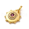 Brass Micro Pave Cubic Zirconia Charms KK-U033-22M-3