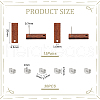 Unicraftale 15 Pair Walnut Wood Stud Earring Findings STAS-UN0055-14B-3