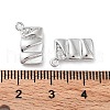 Brass Micro Pave Clear Cubic Zirconia Charms KK-F871-42P-3