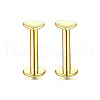 Flat Round Stainless Steel Clear Cubic Zirconia Internally Threaded Labrets WG955BE-07-1