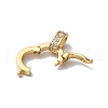 Rack Plating Brass Micro Pave Clear Cubic Zirconia Twister KK-A222-03B-G-2