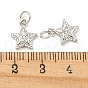 Rack Plating Brass Micro Pave Clear Cubic Zirconia Pendants KK-B093-12A-P-3