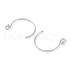 Rhodium Plated 925 Sterling Silver Earring Hooks STER-E068-05P-2