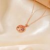 Exquisite Brass Pave Colorful Cubic Zirconia Tree of Life Pendant Necklaces for Women AE4666-4