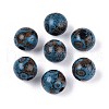 Bohemian Style Printed Schima Wood Beads WOOD-T032-31B-1