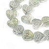 Electroplate Transparent Glass Beads Strands EGLA-N017-04C-3