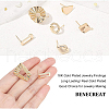 BENECREAT Brass Stud Earring Findings KK-BC0002-24-3