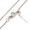 1mm Rack Plating Brass Column Link Chain Adjustable Slider Necklaces for Women Men MAK-L044-53P-2