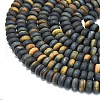 3 Colors Dyed Natural Tiger Eye Beads Strands G-P575-A05-8x5mm-02-3