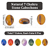 Beebeecraft 42Pcs 7 Styles Chakra Mixed Gemstone Cabochons G-BBC0001-41-2