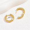 Brass Twisted Spiral Hoop Earrings UF5324-3