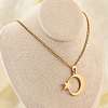 304 Stainless Steel Crescent Moon Star Pendant Twisted Chain Necklaces NJEW-S387-07G-3