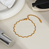 Stainless Steel Wavy Snake Chain Bracelets for Women MB0752-2-2