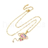 304 Stainless Steel Hot Pearl Enamel Constellation Planet Pendant Necklaces NJEW-D310-01E-G-2