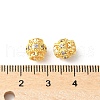 Brass Micro Pave Cubic Zirconia Beads KK-U067-07G-3