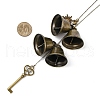 Iron Bell & Alloy Key Charm Hanging Ornaments HJEW-JM03429-03-3