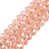 Electroplate Glass Beads Strands EGLA-A044-T8mm-B21-1