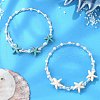 2Pcs 2 Colors Synthetic Turquoise Beaded Bangles BJEW-JB11588-1
