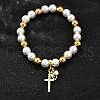 Brass Stretch Bracelets BJEW-C098-07A-2