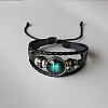 Constellation Stainless Steel Braided Bead Bracelets WG47057-10-1